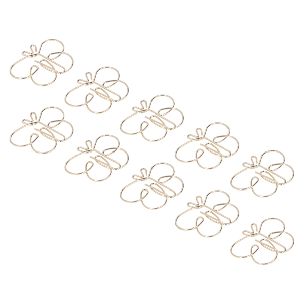 50 stk. Gyldne Sommerfugle Papirclips Galvaniseringsproces Anti-Rust Dyreformer Papirclips Antislip Små Papirclips