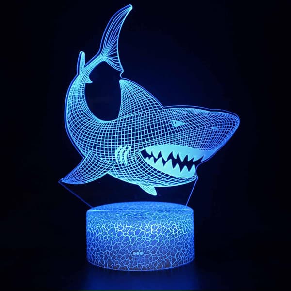 Natlampe til Børn, 3D Visualisering 7 Farver + 16 Farveskift Optisk Illusion Led Berøringsfølsom Lampe