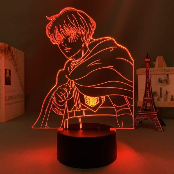 Attack on Titan Armin Arlert lampe Anime Lys 3D LED Natt L