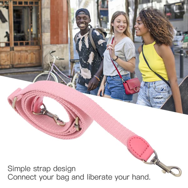 Håndlavet DIY Patchwork Tilbehør Justerbar Crossbody Taske Læderrem til CBD065-066Pink