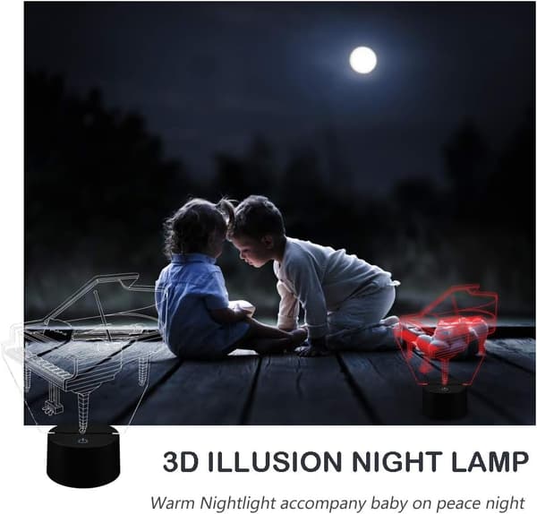 3D Lampe Illusion Klaver Natlys Dekor 16 Farver Skiftende S