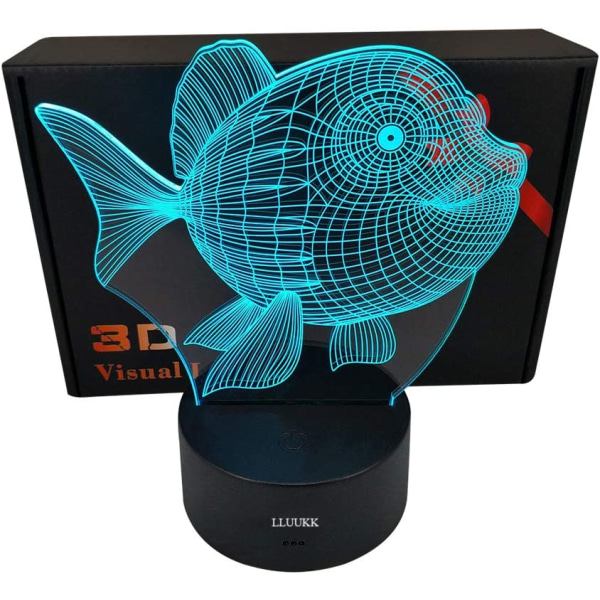 Visuell 3D Nattljus Lampa Clownfisk Fisk Havsdjur leksaker De 9111 | Fyndiq