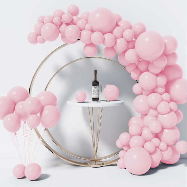 130 stk. lyserøde balloner i forskellige størrelser 18\" 12\" 10\" 5\" ballonbue guirlande sæt perfekt til fødselsdagsfest, dimission, babyshower, bryllup, feriedekoration Pink