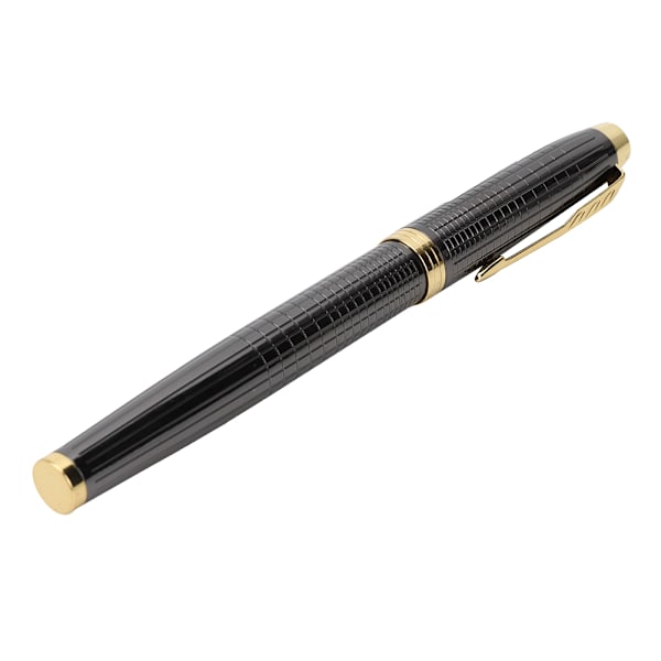 Metal Fountain Pen til Skrivebord, Kontor, Gave, 0,5 mm Spids, Sorte Striber