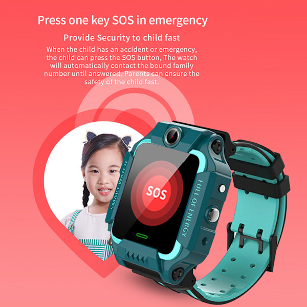 Q19 Børns Smart Phone Ur Vandtæt Stik I Kort Kamera Positionering Armbånd vert
