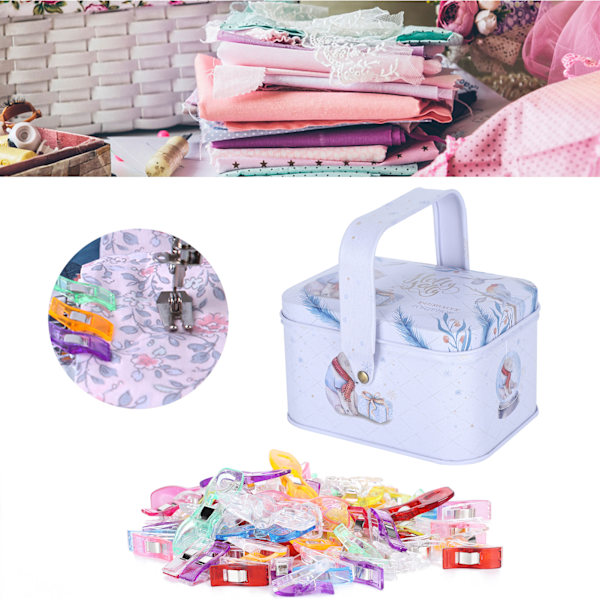 70 stk. Hemmeklips Stoff Håndverk Blandet Farge Plast PatchWork Posisjonering  Syklips