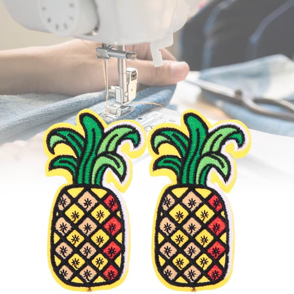 10 stk DIY håndlagde matform sy broderi klær lapper klær tilbehør (ananas)