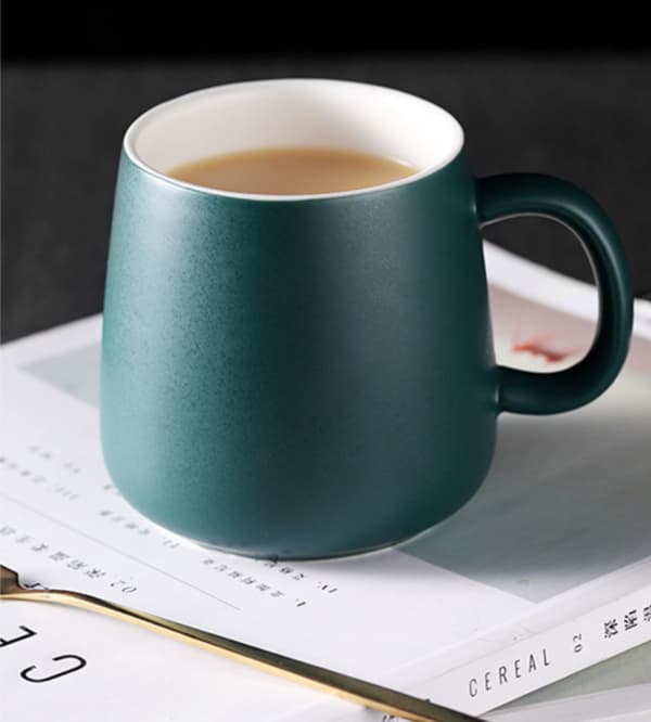 Blank keramik kaffemugg, Mark kopp för kontor och hem, 13O