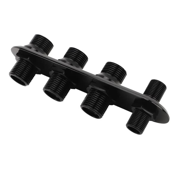 AC Bulkhead Billet Aluminium Legering Universal 4 Porte Airconditionering Bulkhead Udskiftning til Hot Rod Sort
