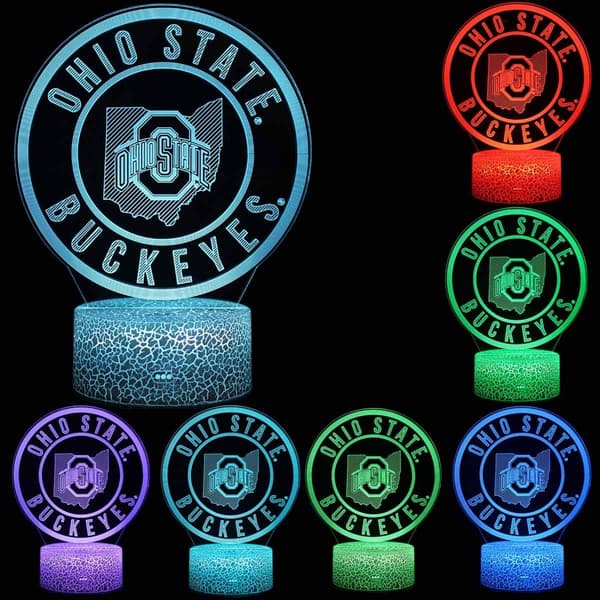 Universitetsfodboldhold Logo 16 Farveskift Dekorationslampe Des