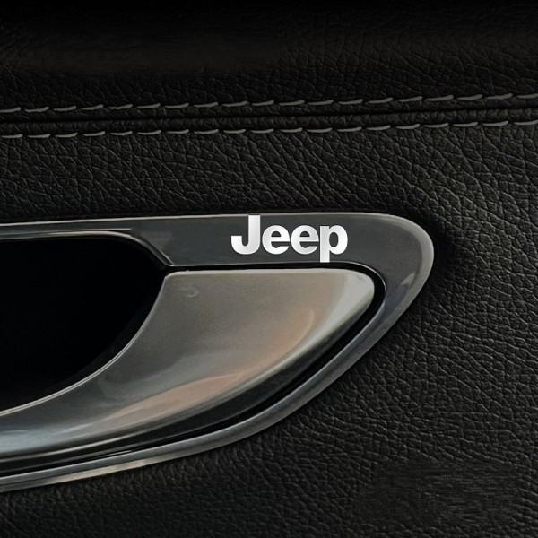 Bil metall bil klistermärken kreativa bil klistermärken dekorativa klistermärken personlighet slumpmässiga klistermärken-jeep-silver/6 stycken