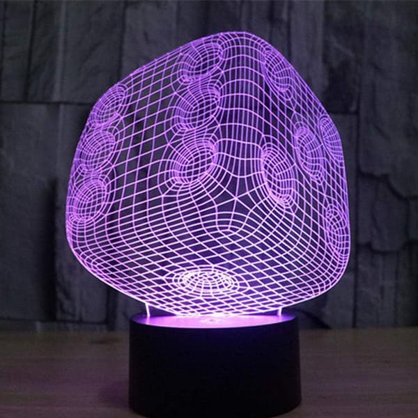 Abstrakt 3D Chihuahua Hund Optisk Illusjon Nattlampe 7