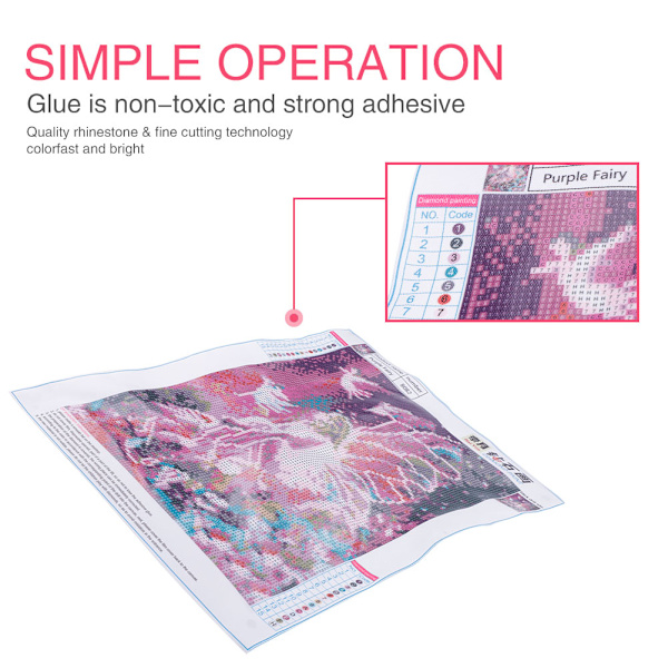 DIY Håndlavet Rhinestone Broderi Maleri Korssting Kit Håndværk Væg Dekoration (8082 Elf)