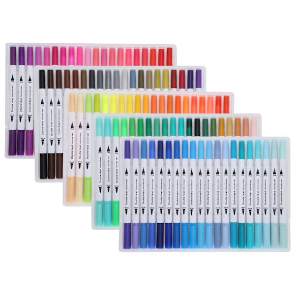 Maleri Akvarel Markører Assorterede Farver Blød FineLiner Tip Dual Pensel Kunst Tilbehør(STBG100 Farve )