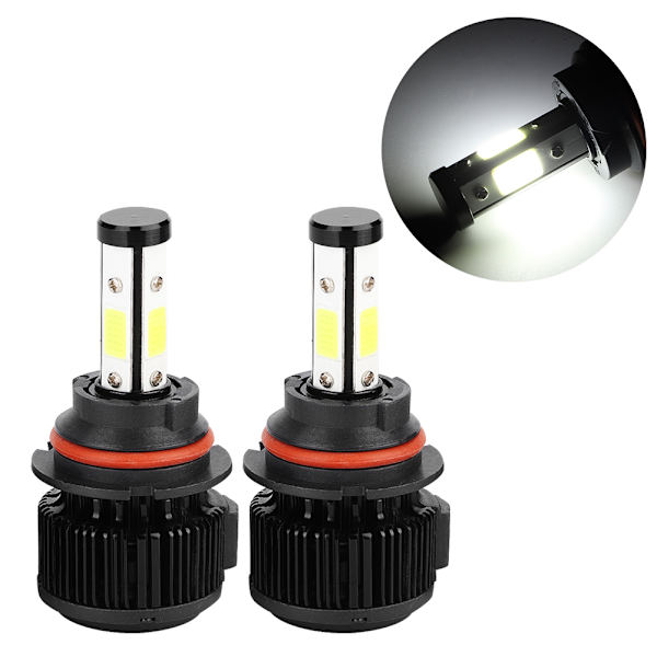 X6-COB Bil LED Forlygter 9004 8000LM Høj Lysstyrke Hvidt Lyskilde LED Pærer