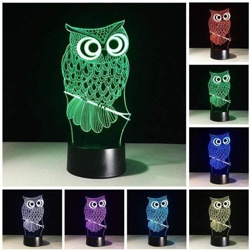 3D Elddrake Nattljus Illusion Sovrumslampa med USB