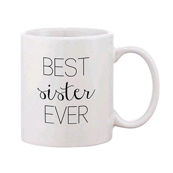Bedste søster nogensinde kaffekrus morgenmadskrus sjov kaffekrus 11 ounce inspiration