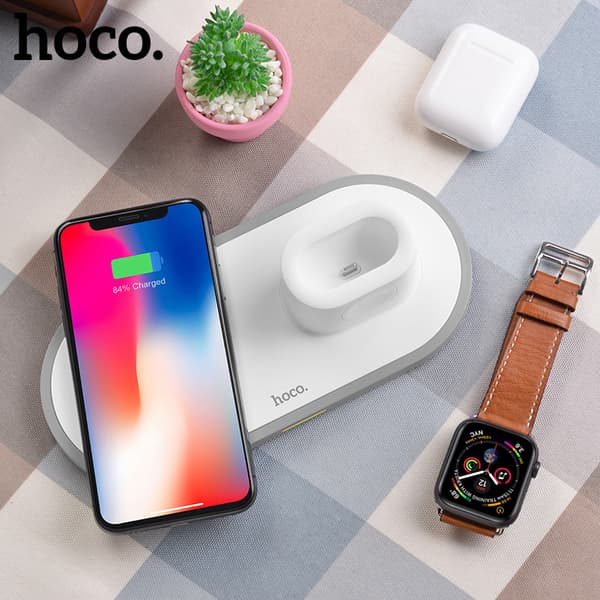 hoco. CW21 trådløs tre-i-ett-lader for Apple mobile p