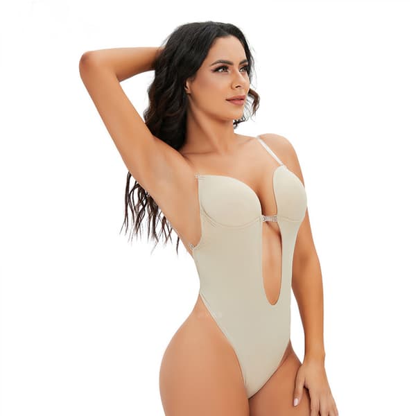dysuit Deep V Body Shapewear för bröllopsfest, storlek XXL A159