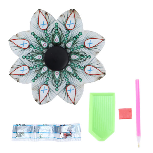 Diamantmalerisett DIY roterende skive design tegnesett med rhinestones for håndverk husholdningsartikler gave