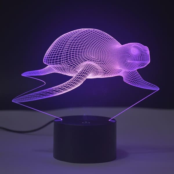 3D Natlampe Optisk Illusion Natlys 7 Farveskift