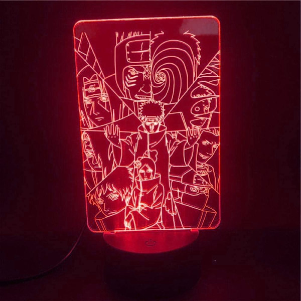 Naruto Kakashi Uchiha Sasuke 3D Illusion Natlampe Sm