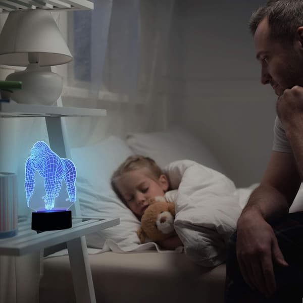 Orangutang 3D Illusion Natlampe Sengelampe Led Sl