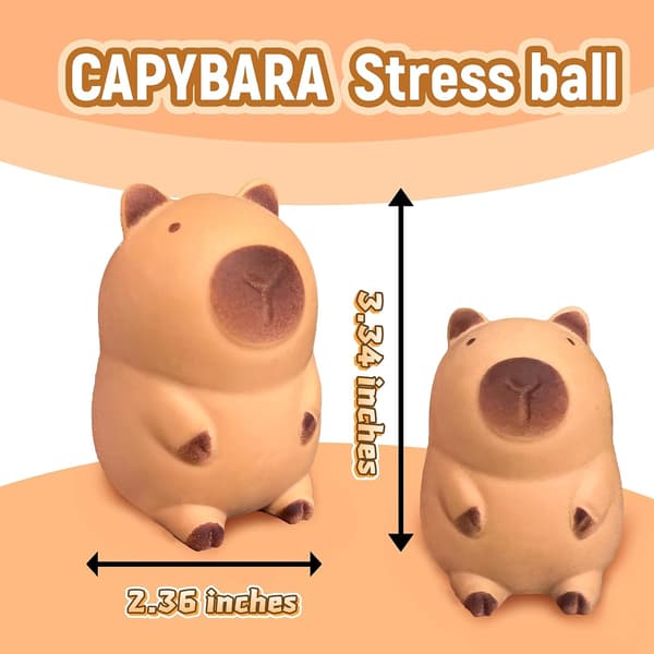 Capybara Squishy Stressbolde til børn og voksne, bløde Capybara dejbold klemme sensoriske fidget legetøj, søde festgaver og klasseværelse