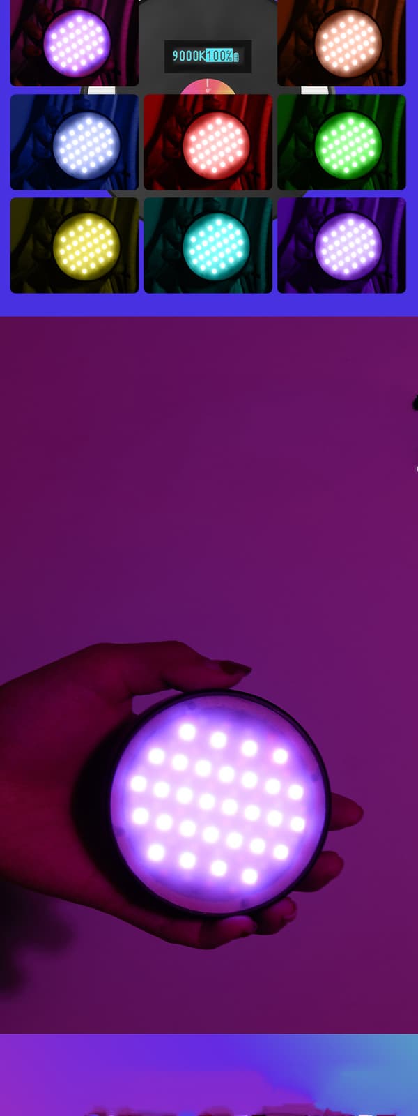 Rgb Led Fyllelys Mini Bærbar Multifunksjon Lommekamera