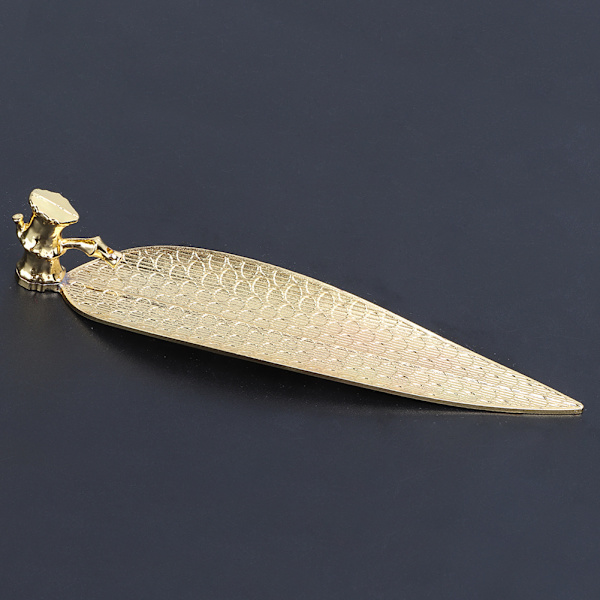 Metal Craft Sandeltræ Røgelse Pinde Ornament Guld Blad Røgelse Indsæt Craft(Gylden Lille)