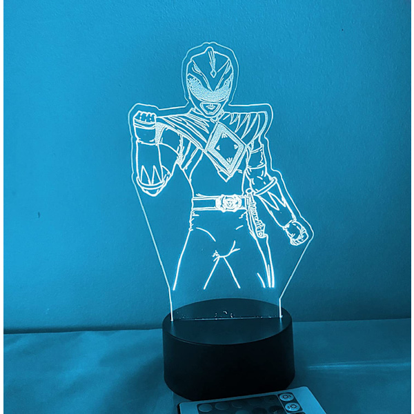 Power Rangers 3D LED-nattlampa