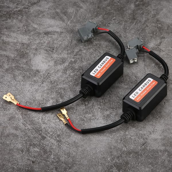 2 stk H1/H3 Bil LED Hovedlys Dekoder Anti-Flimmer Blinkfeil Kansellerer