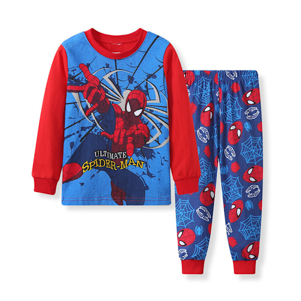 Pyjamas Set för Småpojkar med Långärmad Raket-Dinosaurie i Bomull, Sovkläder för Spädbarn och Barn D 5Y/110cm