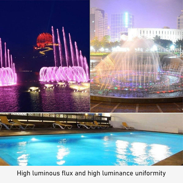 LED Pool Lights 18W AC12V Bright LED IP68 Vandtæt Anti Tryk ABS PC Akvarium Pool Lys til Swimmingpool Hvidt Lys