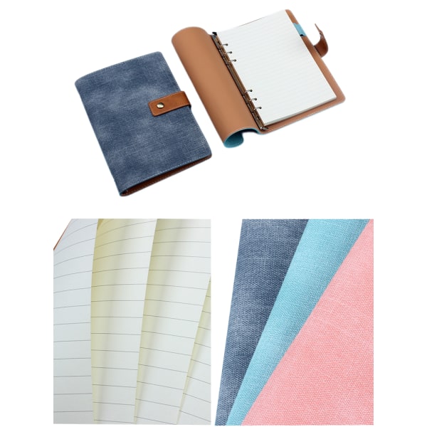 A6 Påfyllningsbar Faux Läder Resenär Notebook Binder Journal