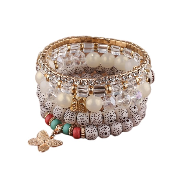 1PCS Bohemian Bead Bracelet Set, Ladies Multilayer Stackable