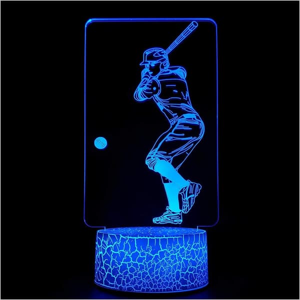 3D Illusion Natlampe LED Skrivebordslampe Touch Kontrol 7 Farver