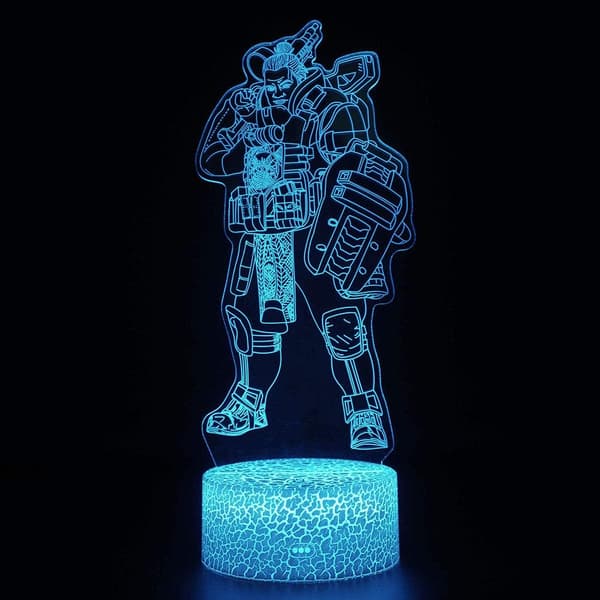 3D Optisk Illusjon LED Nattlys, 16 Farger Kan Endres wi