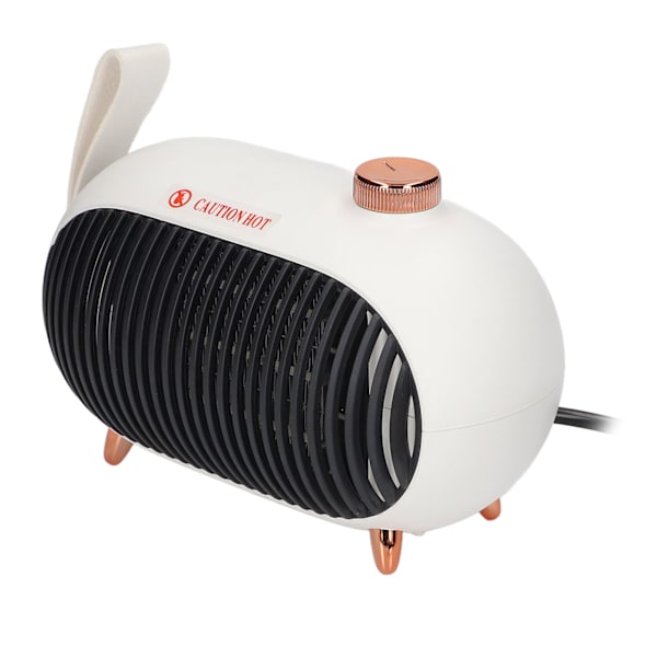 Liten romvarmer 900W PTC Keramisk Rask Oppvarming 3 Nivå Justering Mute Overopphetingsbeskyttelse Skrivebordsvarmer Hvit 110‑