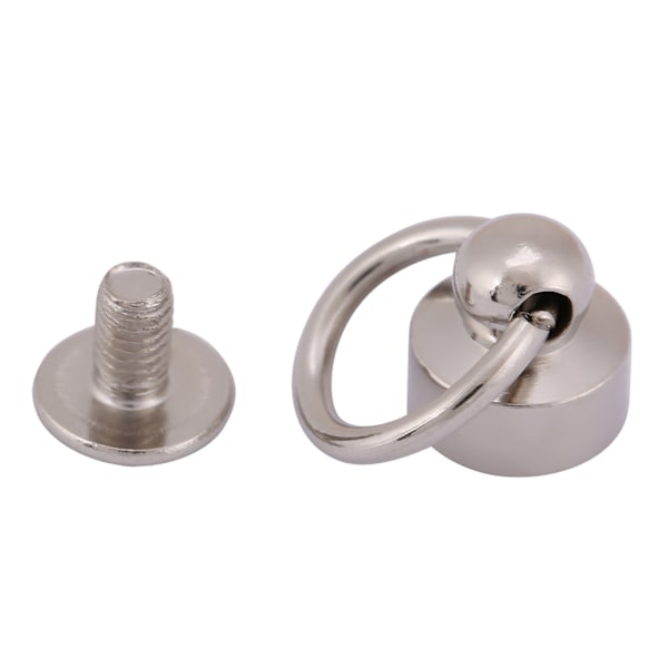 20 st nitar fästelement DIY läderhantverk plånbok telefonfodral kedjeväska skruvar 8mm set silver