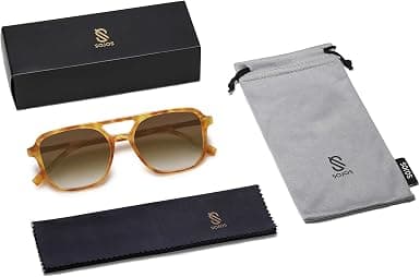 Retro Aviator Solglasögon för Kvinnor Män, Trendiga Rektangulära Dam Herr Solglasögon SJ2202