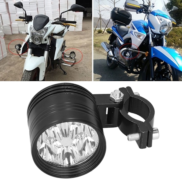 60W 6LED Spotlys 6000K 4000LM Sterke Spotlys 3 Lysmoduser IP67 Vanntett for Motorsykkel