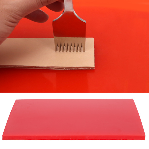 Lærskjærebrett DIY Håndlaget Hakket Plate Støtdempende Pude 200 x 150 x 9mm