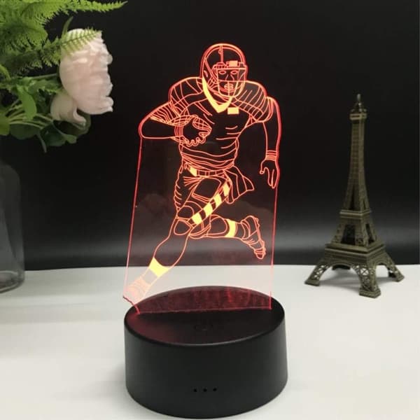3D Illusjon LED Nattlys, 7 Farger Gradvis Endrende Berøring