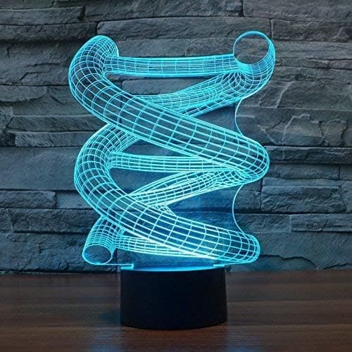 3D DNA Abstrakt Natlampe Illusion Natlys 7 Farver