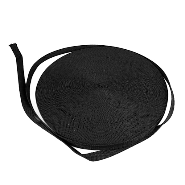 Vävband 50 meter 1 tum bred 0,08 tum tjock ren färg elastisk medeltung vävband för hantverk DIY reparation svart 1 tum bred 0,08 tum tjock