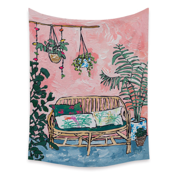 Botanisk Boho Hem Gobeläng Estetisk Konst Hem Ba ZJ825-54 29 X 38 In