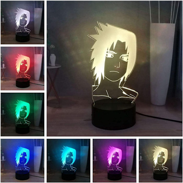 Naruto Kakashi Uchiha Sasuke 3D Illusion Natlampe Sm