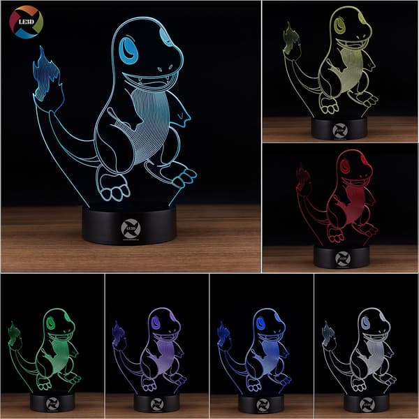 3D Optisk Illusions Natlampe - 7 LED Farveskiftende Lampe