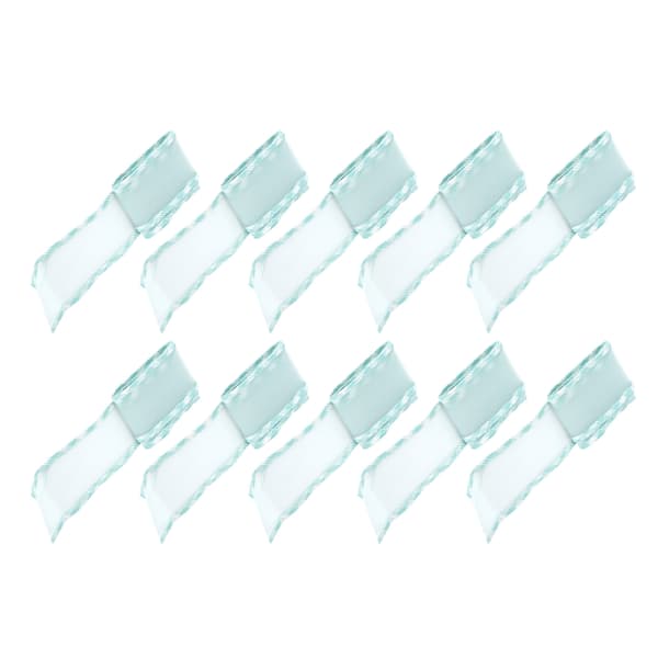 10 meter kantbånd polyester tyll for klær tilbehør DIY hodeplagg hår 2,6 tommer (Cyan C4 )